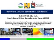 Monitoring Aktifitas Gempa Bumi di Jawa Tengah