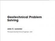 Geotechnical Problem Solving