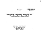 Development of a coupled bridge pier and foundation finite element code