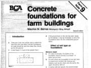 Concrete Foundation for Farm Buildings