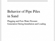 Behavior of Pipe Piles in Sand