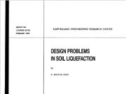 Design problems in soil liquefaction