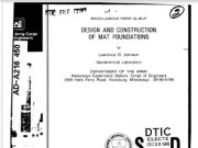 Design and Construction of Mat Foundations