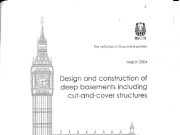Design and Construction of Deep Basements Including Cut-And-Cover Structures