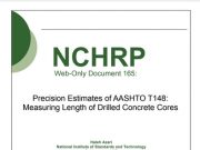 Precision Estimates of AASHTO T148: Measuring Length of Drilled Concrete Cores