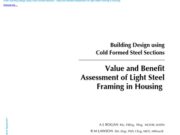 Building Design using Cold Formed Steel Sections_Value and Benefit Assessment of Light Steel Framing in Housing