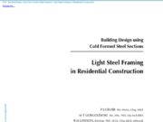 SCI PUBLICATION P301_Building Design using Cold Formed Steel Sections Light Steel Framing in Residential Construction