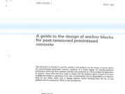 Anchor Block Design : A Guide to the Design of Anchor Blocks For Post-Tensioned Prestresssed Concrete