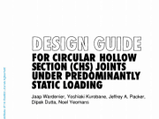 Design Guide for Circular Hollow Section (CSH) Joints Under Pridominantly Static Loading
