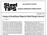 Steel Tips_Design of Small Base Plates for Wide Flange Columns