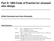 Structural Steel Detailing_British Standards and other Standards : Part 9: 1994 Code of Practice for stressed skin design