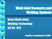 Weld Joint Geometry and Welding Symbols