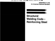 Structural Welding Code Reinforcing Steel