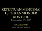 WEBINAR HAKI “KETENTUAN MENGENAI UJI TEKAN SILINDER KONTROL Berdasarkan SNI 2847”