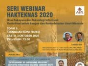 SERI WEBINAR HARTEKNAS 2020 : TEKNOLOGI KONSTRUKSI