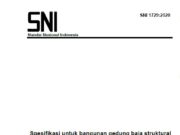 SNI 1729:2020 Spesifikasi Untuk Bangunan Gedung Baja Struktural