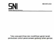 SNI 8899:2020 Tata Cara Pemilihan dan Modifikasi Gerak Tanah Permukaan untuk Perencanaan Gedung Tahan Gempa