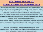 AHS 5.0 BINAMARGA (Finalisasi BIMTEK Padang 6-7 November 2019)