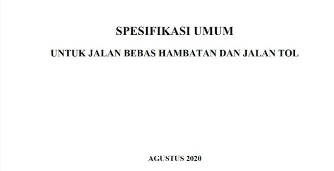 Spesifikasi Umum Untuk Jalan Bebas Hambatan Dan Jalan Tol Rev 2 ...