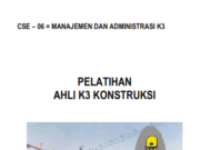 PELATIHAN AHLI K3 KONSTRUKSI _MANAJEMEN DAN ADMINISTRASI K3