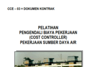PELATIHAN PENGENDALIAN BIAYA PEKERJAAN SUMBER DAYA AIR_DOKUMEN KONTRAK