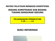MATERI PELATIHAN BERBASIS KOMPETENSI BIDANG KONSTRUKSI SUB BIDANG TUKANG BANGUNAN GEDUNG_PELAKSANAAN PENGECATAN