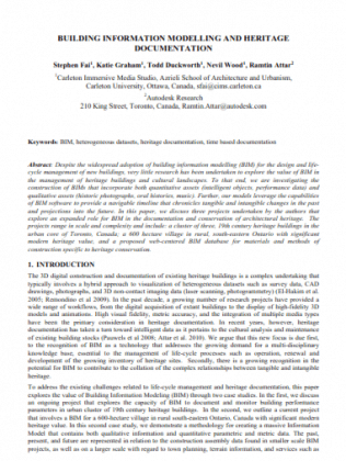 BUILDING INFORMATION MODELLING AND HERITAGE DOCUMENTATION | Sipilpedia