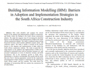 Building Information Modelling (BIM): Barriers in Adoption and Implementation Strategies in the South Africa Construction Industry