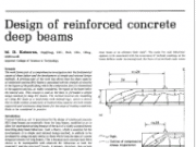 Design of reinforced concrete deep beams