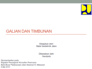 GALIAN DAN TIMBUNAN