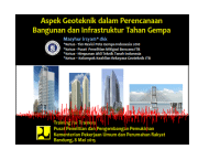 Aspek Geoteknik dalam Perencanaan Bangunan dan Infrastruktur Tahan Gempa by Masyhur Irsyam* dkk