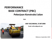 PBC (Performance Base Contract) Pekerjaan Konstruksi Jalan