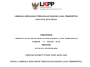Peraturan Lembaga Kebijakan Pengadaan Barang / Jasa Pemerintah No 11 Tahun 2018 Tentang Katalog Elektronik