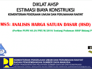 ANALISIS HARGA SATUAN DASAR (HSD) (PerMen PUPR NO.28/PRT/M/2016 Tentang Pedoman AHSP Bidang PU)