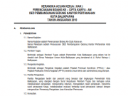 KERANGKA ACUAN KERJA ( KAK ) PERENCANAAN BIDANG KE – CIPTA KARYA – AN DED PEMBANGUNAN GEDUNG KANTOR PERTANAHAN KOTA BALIKPAPAN TAHUN ANGGARAN 2010