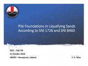 Pile Foundations in Liquefying Sand According to SNI 1726 and SNI 8460