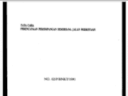 TATA CARA PERENCANAAN PERSIMPANGAN SEDERHANA JALAN PERKOTAAN