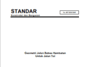 GEOMETRI JALAN BEBAS HAMBATAN UNTUK JALAN TOL