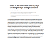 Effect of Reinforcement on Early-Age Cracking in High Strength Concrete