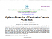 Optimum Dimension of Post-tension Concrete Waffle Slabs