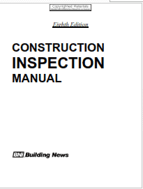 CONSTRUCTION INSPECTION MANUAL Eighth Edition | Sipilpedia