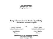 Design of Precast Concrete Piers for Rapid Bridge Construction in Seismic Regions