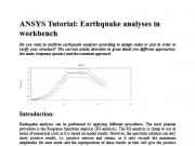 ANSYS Tutorial: Earthquake analyses in workbench