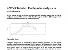 ANSYS Tutorial: Earthquake analyses in workbench