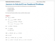 Engineering Mechanics – Appendix Answers
