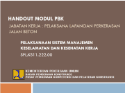 Modul Pelatihan Tenaga Terampil Berbasis Kompetensi _Bina Marga_Pelaksana Lapangan Pekerjaan Perkerasan Jalan Beton
