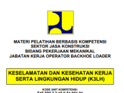 Modul Pelatihan Tenaga Terampil Berbasis Kompetensi _Umum dan Peralatan_Operator Backoe Loader