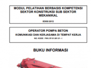 Modul Pelatihan Tenaga Terampil Berbasis Kompetensi _Umum dan Peralatan_Operator Pompa Beton