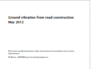 Ground vibration from road construction May 2012