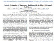 Seismic Evaluation of Multistorey Building with the Effect of Ground Soft Storey